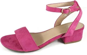 TruFox Open Toe Ankle Strap Low Block Heel Dressy Sandal