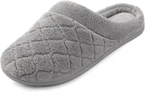 ULTRAIDEAS Women's Indoor Terry Clog Slipper with Memory Foam, Slip-On Ladies Comfy House Shoe with Non-Slip Rubber Sole