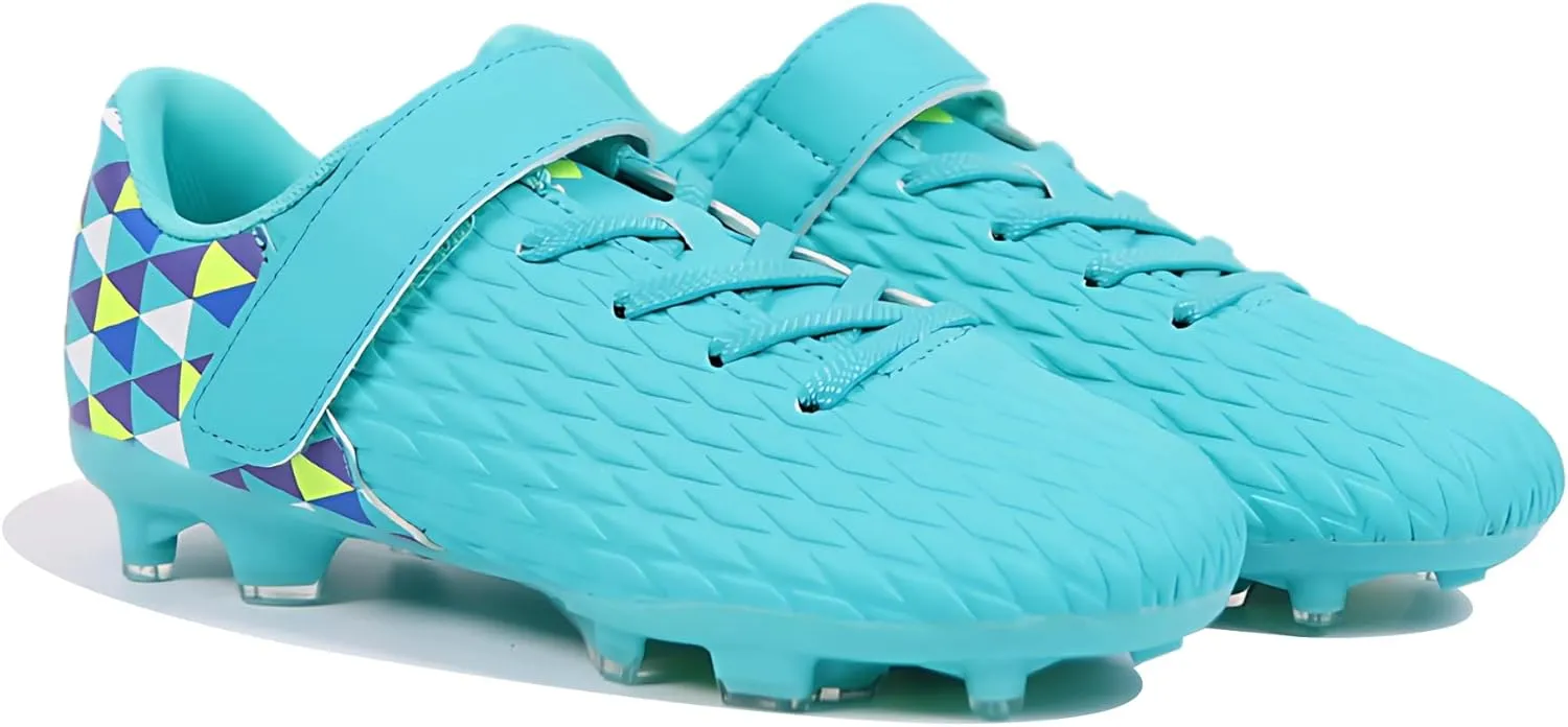 Unisex-Child Athletic Outdoor Training Soccer Cleats for Youth | Little/Big Kid Firm Ground Football Shoes | Lightweight