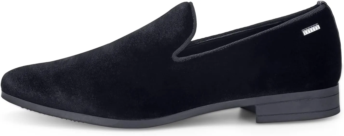 UUBARIS Mens Velvet Loafers Slip-on Dress Shoes Fashion Style Driving Shoes Classic Tuxedo Shoes Casual Oxford Shoes