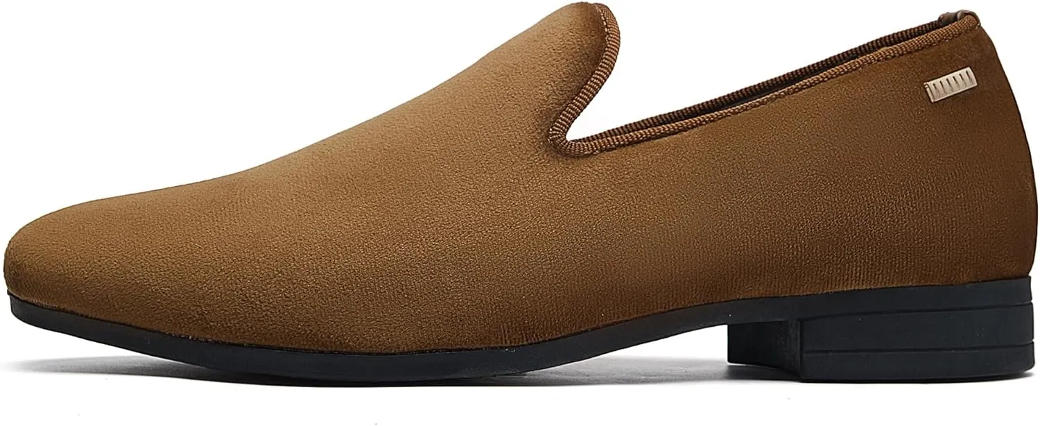 UUBARIS Mens Velvet Loafers Slip-on Dress Shoes Fashion Style Driving Shoes Classic Tuxedo Shoes Casual Oxford Shoes