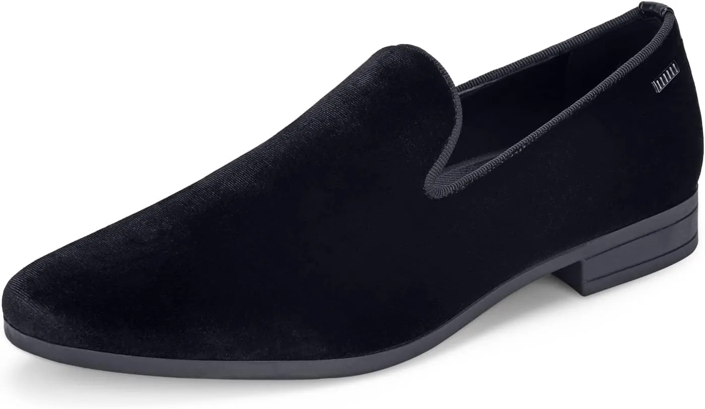 UUBARIS Mens Velvet Loafers Slip-on Dress Shoes Fashion Style Driving Shoes Classic Tuxedo Shoes Casual Oxford Shoes
