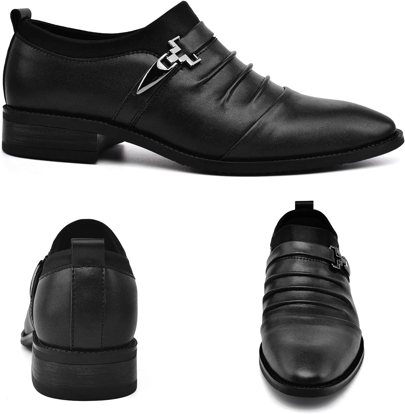 Venshine Mens Dress Shoes Slip On Monk Strap Loafer Formal Oxford Shoes