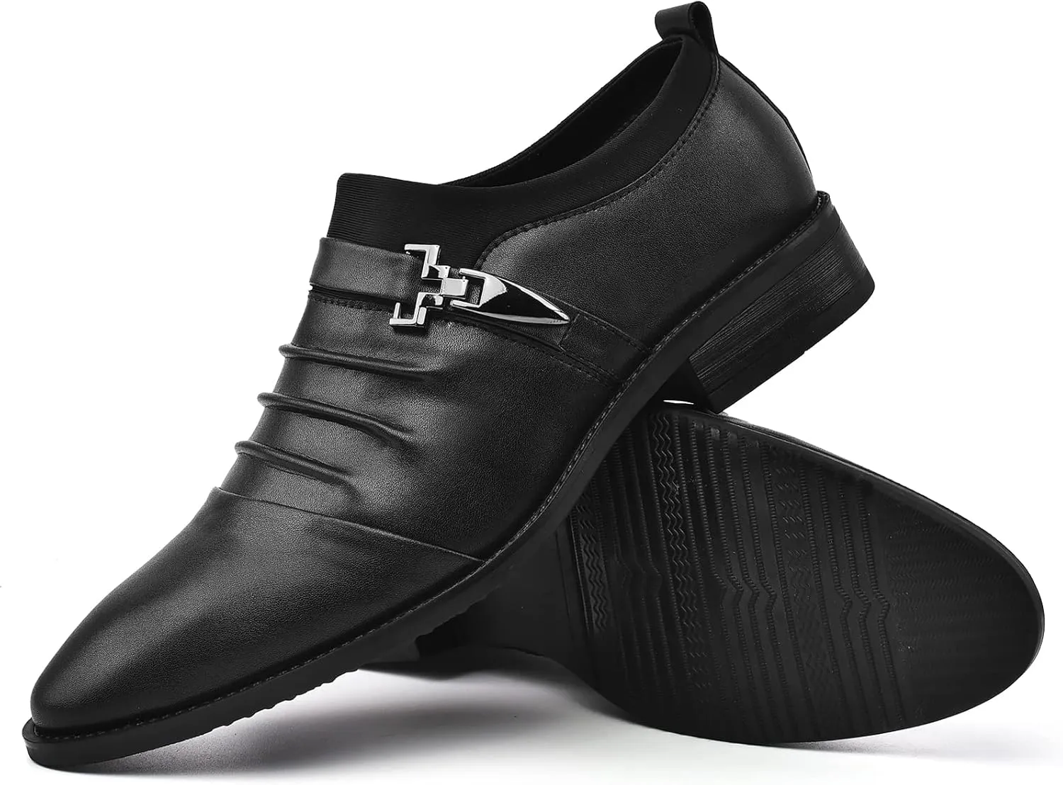 Venshine Mens Dress Shoes Slip On Monk Strap Loafer Formal Oxford Shoes
