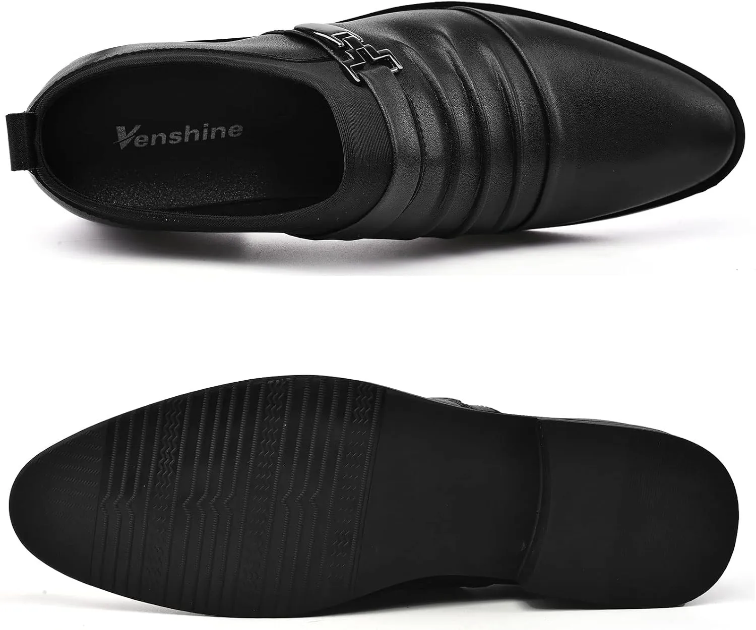 Venshine Mens Dress Shoes Slip On Monk Strap Loafer Formal Oxford Shoes