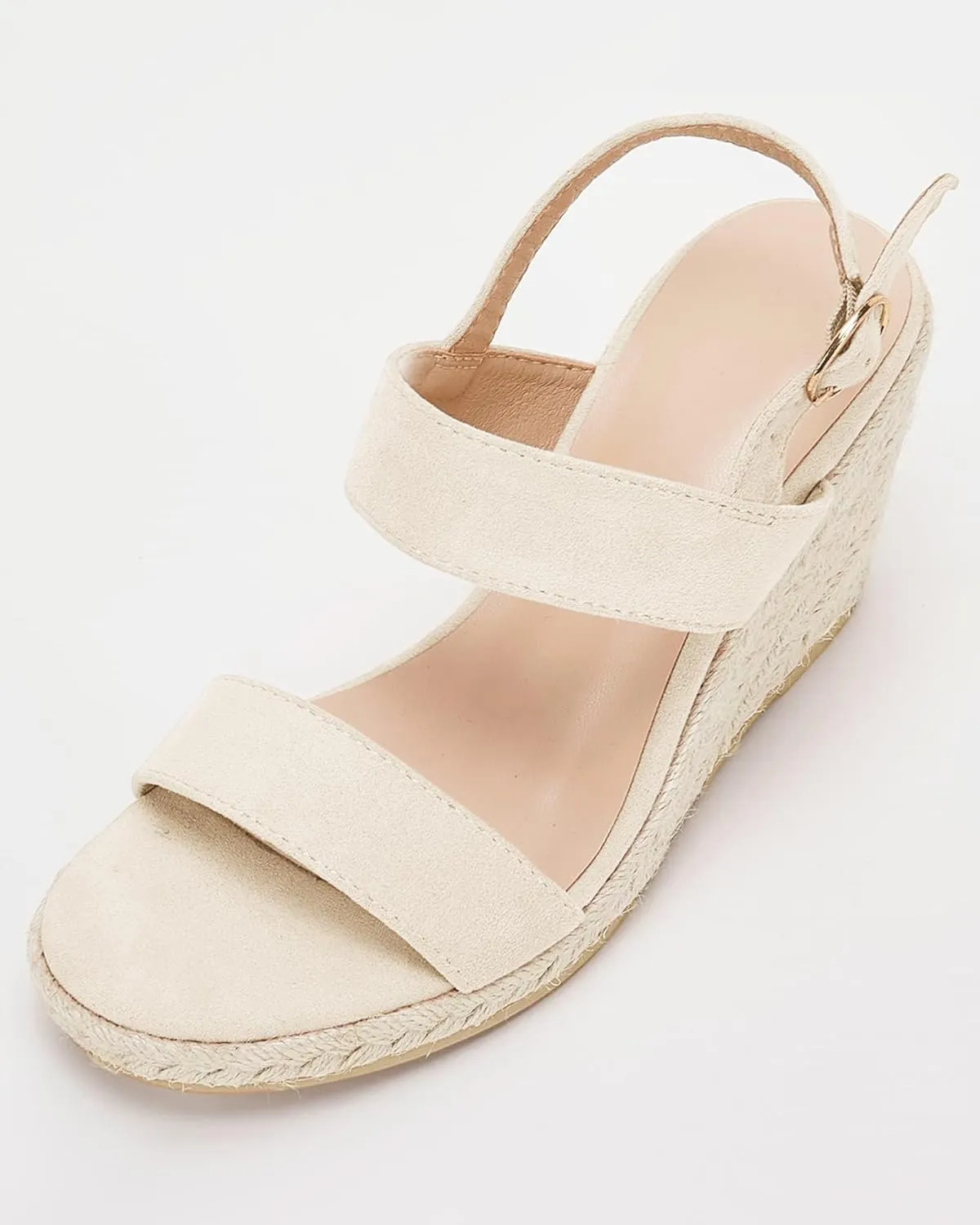 VETASTE Womens Espadrille Wedge Sandals Heels Open Toe Platform High Heeled Ankle Strap Buckle Dress Wedges Shoes