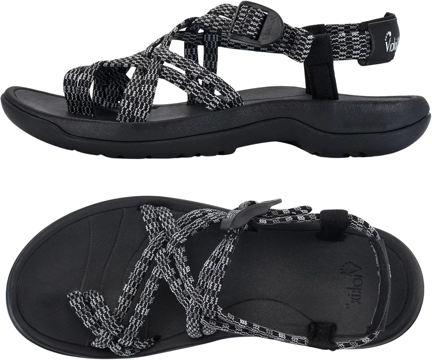 Viakix Womens Walking Sandals: Cute Stylish Comfy Athletic Sport Outdoor Hiking Sandal for Trekking Water Outdoor Beach With Arch Support for Womens Ladies