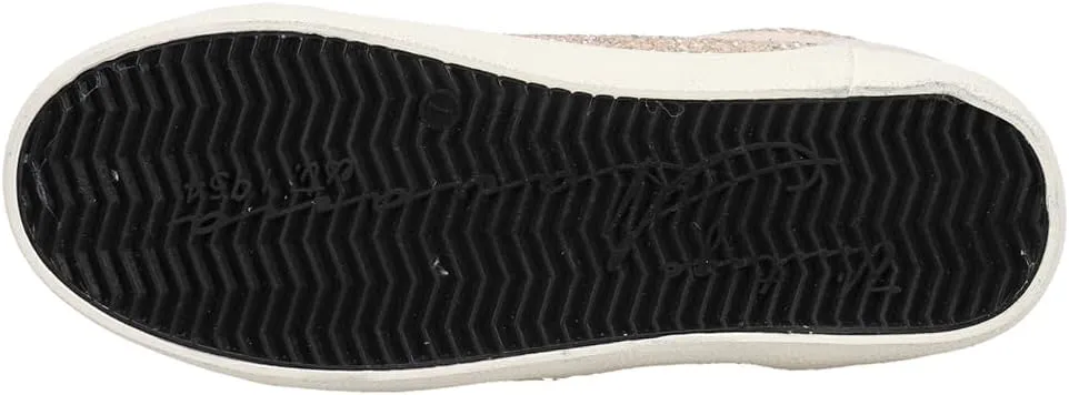 Vintage Havana Womens Bounce Metallic Glitter Lace Up Sneakers Shoes Casual - Pink, Silver, White