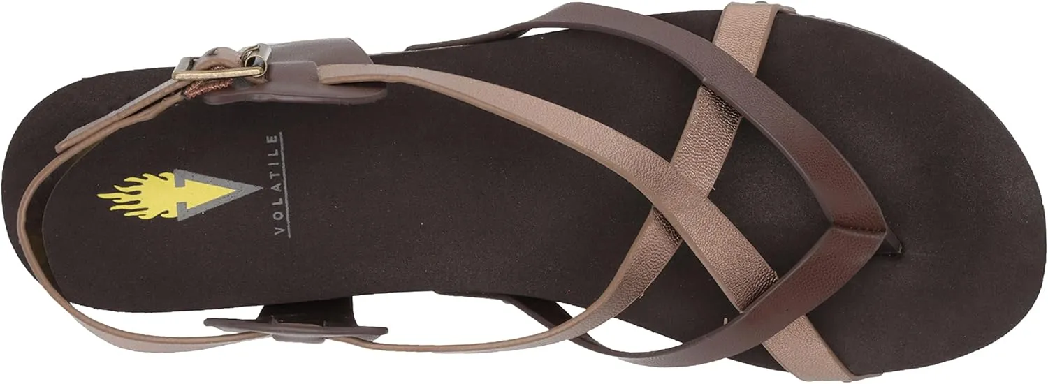 VOLATILE Women's Engie Multi Strap Thong Sandal
