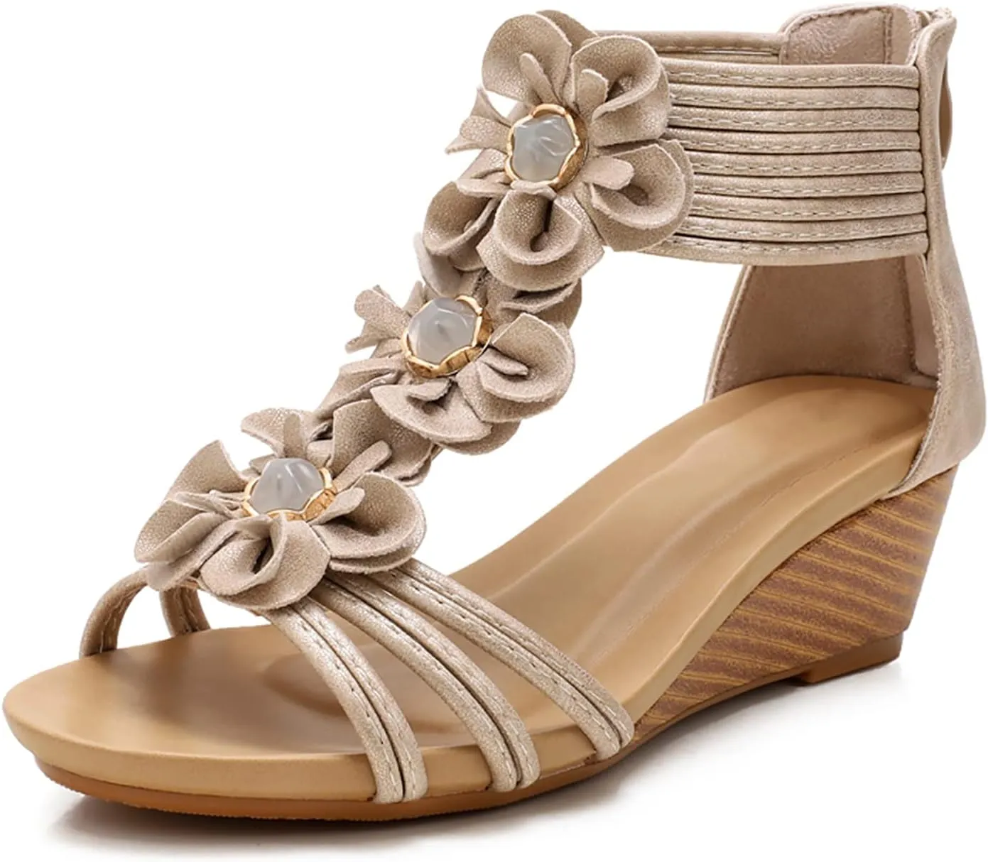 Wedge Sandals for Women Dressy Casual Summer Cute Comfy Wedges Heels Beach Sandal