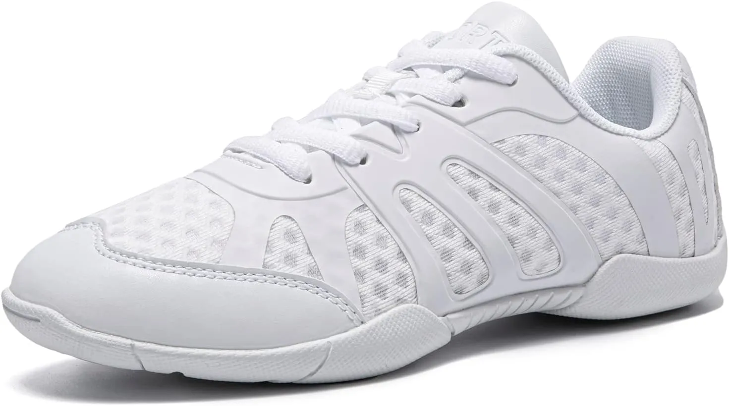 white Cheer Shoes for Womens Cheerleading shoes Girls Youth White Competition Cheerleading Gear Dance Shoe Sports Tennis Training Athletic Flats Breathable Soft comfortable kids cheer sneaker size