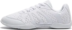 white Cheer Shoes for Womens Cheerleading shoes Girls Youth White Competition Cheerleading Gear Dance Shoe Sports Tennis Training Athletic Flats Breathable Soft comfortable kids cheer sneaker size