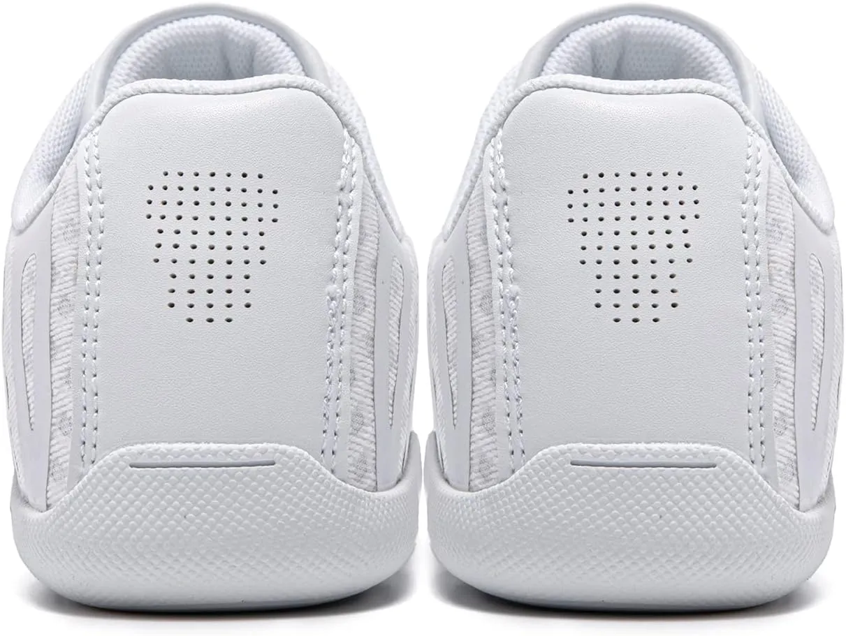 white Cheer Shoes for Womens Cheerleading shoes Girls Youth White Competition Cheerleading Gear Dance Shoe Sports Tennis Training Athletic Flats Breathable Soft comfortable kids cheer sneaker size