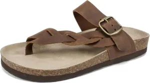 WHITE MOUNTAIN Women's Crawford Signature Comfort Molded Footbed Braided Sandal