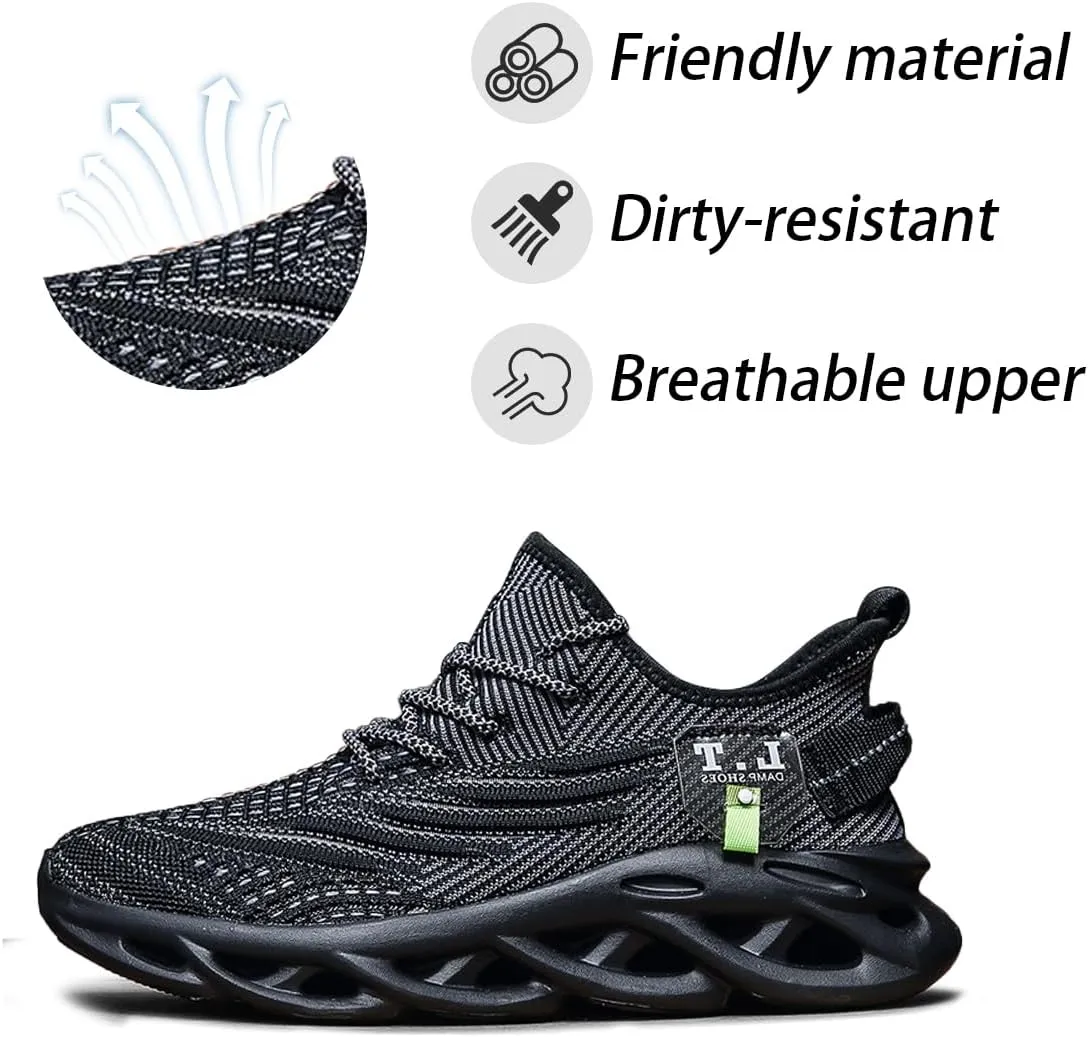 Women Running Shoes Walking Training Sneakers Sport Gym Fitness Tennis Shoes Non Slip Fashion Comfortable Lightweight Shoe for Casual Jogging Mesh Breathable Sneaker