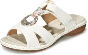 Women's Comfortable Low Wedge Slide Sandals – Dressy Slip-On with Soft Leather, Arch Support, Adjustable Straps & Memory Foam (Orthopedic Friendly)
