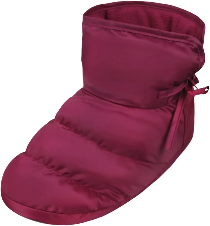Womens Down Warm House Slippers Mens Waterproof Fuzzy Fur Lined Bedroom Slippers Non-slip Bootie Home Shoes Ankle Snow Boots