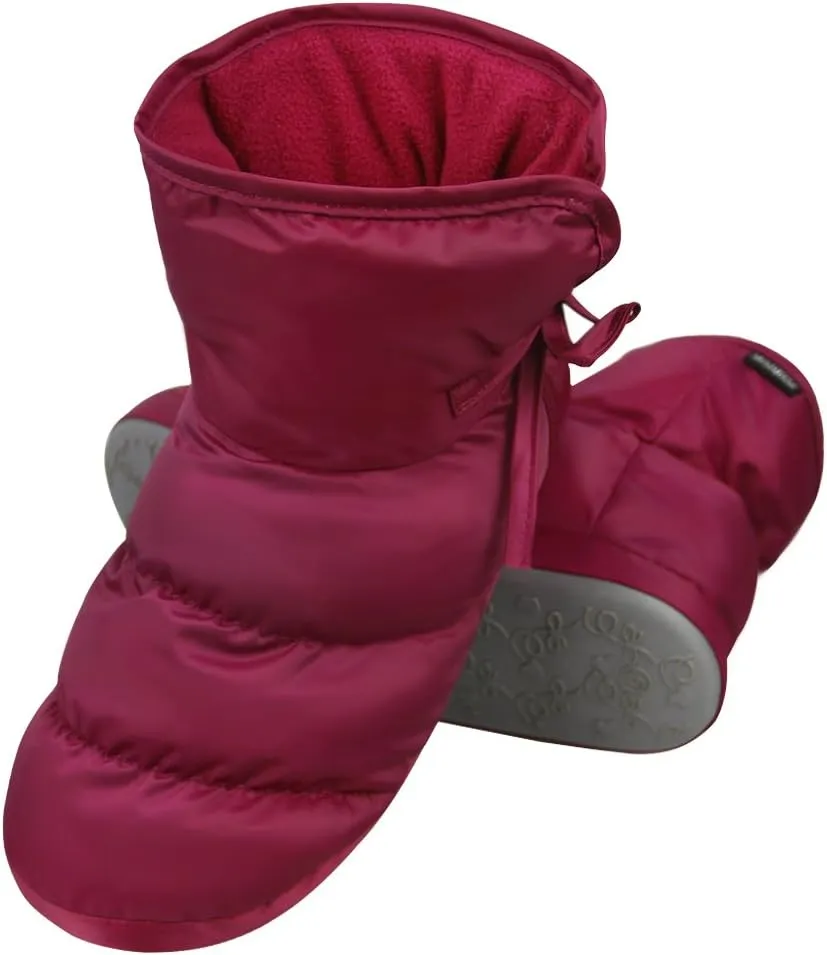 Womens Down Warm House Slippers Mens Waterproof Fuzzy Fur Lined Bedroom Slippers Non-slip Bootie Home Shoes Ankle Snow Boots