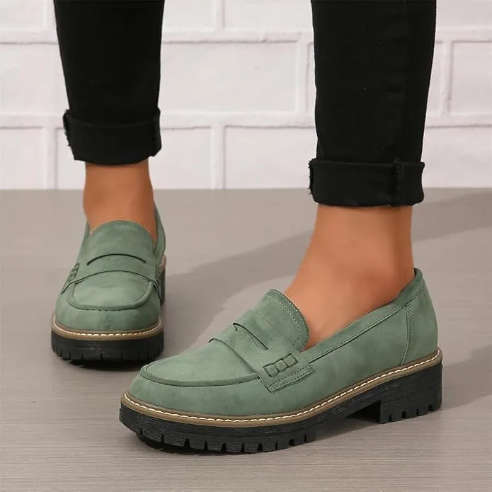 Womens Loafers Shoes Platform Chunky Penny Loafer Women's Slip-on Loafers Comfort Casual Fashion Business Work Shoes