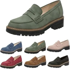 Womens Loafers Shoes Platform Chunky Penny Loafer Women's Slip-on Loafers Comfort Casual Fashion Business Work Shoes