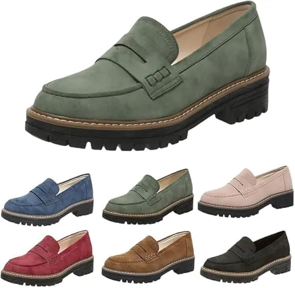 Womens Loafers Shoes Platform Chunky Penny Loafer Women's Slip-on Loafers Comfort Casual Fashion Business Work Shoes