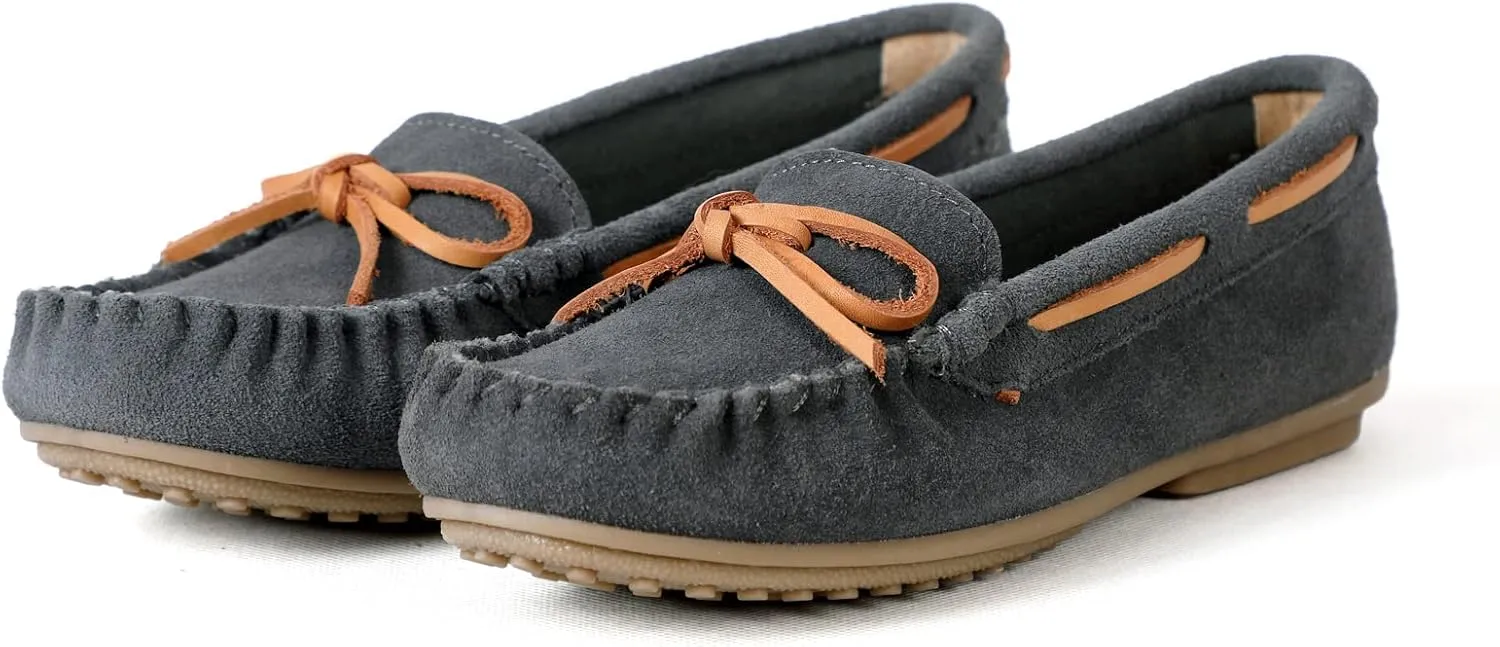 Womens Moccasin Shoes Indoor Outdoor Slip On Suede Moccasin Slipper for Women