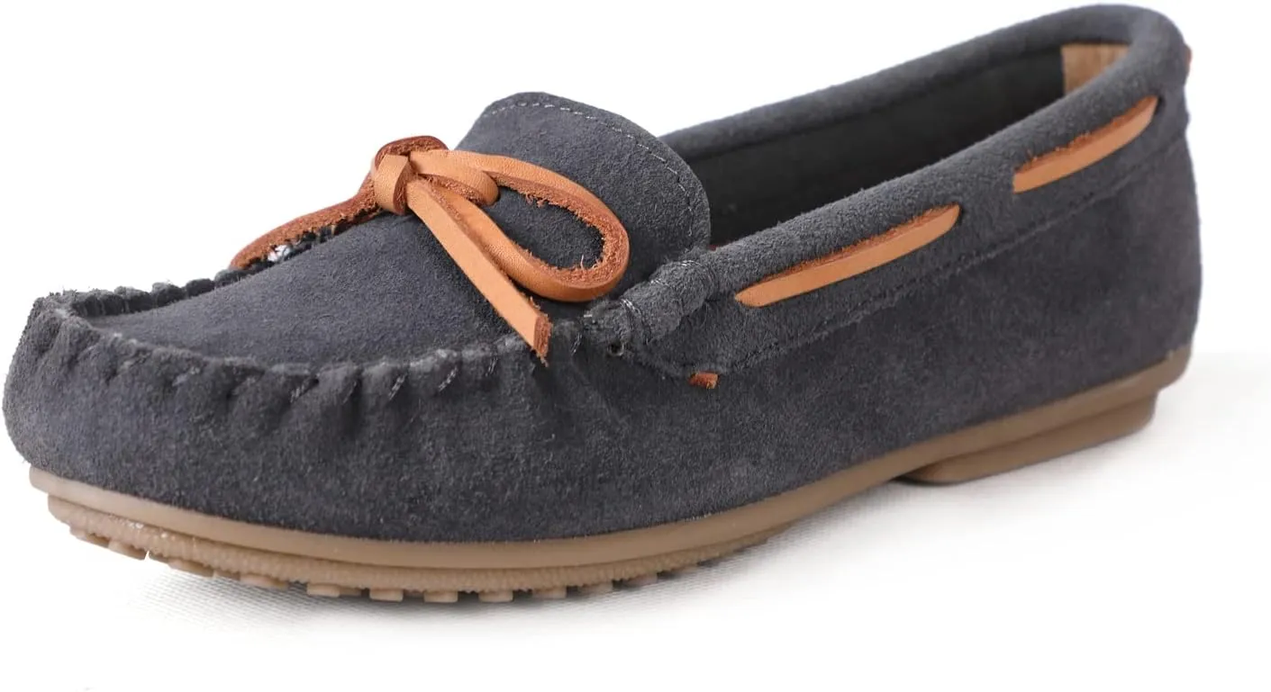 Womens Moccasin Shoes Indoor Outdoor Slip On Suede Moccasin Slipper for Women