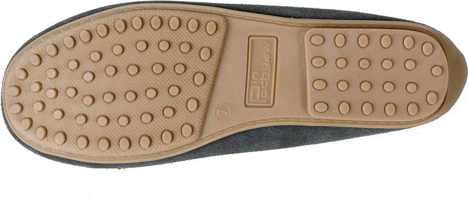 Womens Moccasin Shoes Indoor Outdoor Slip On Suede Moccasin Slipper for Women