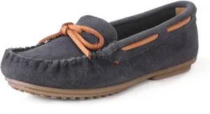 Womens Moccasin Shoes Indoor Outdoor Slip On Suede Moccasin Slipper for Women