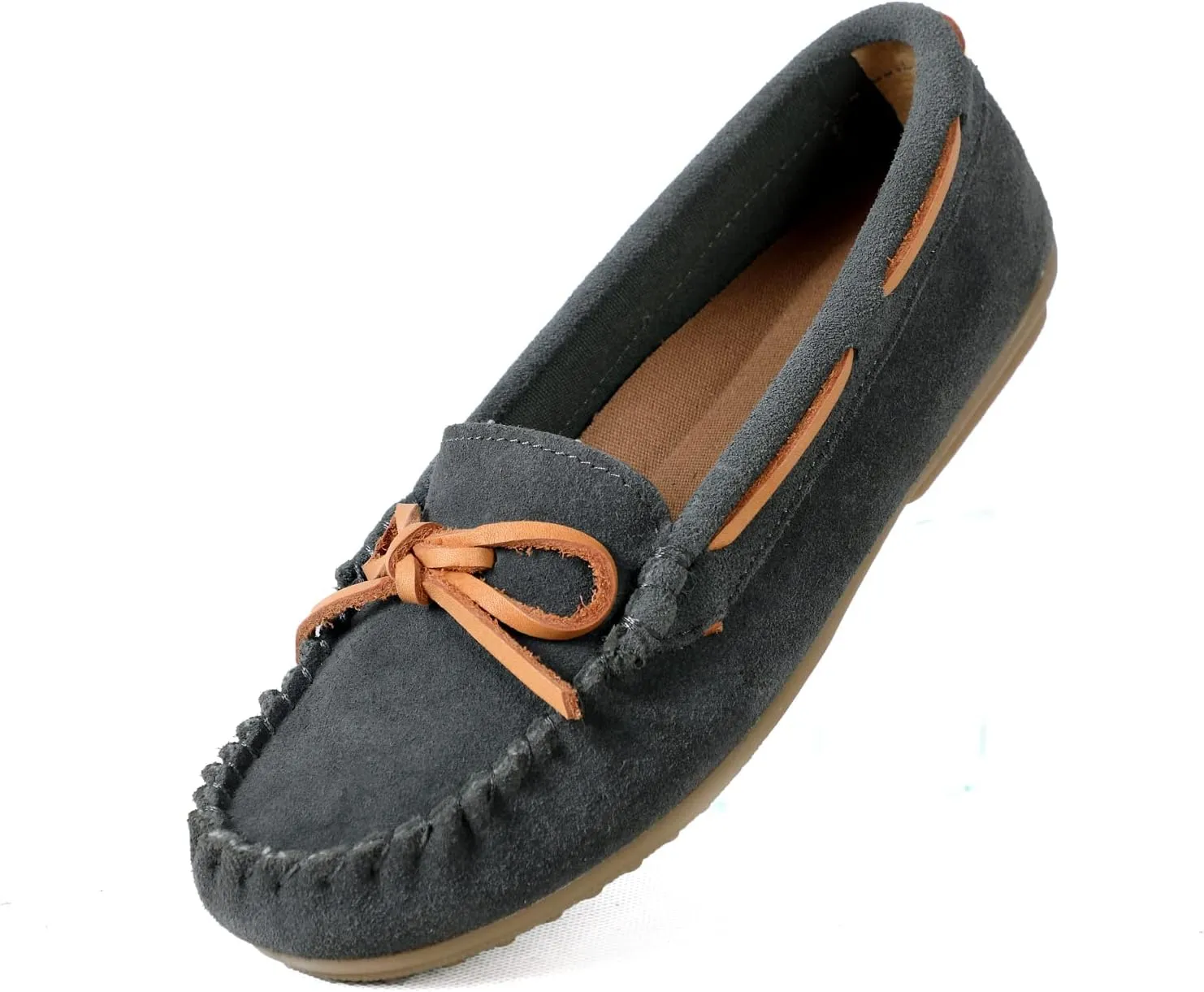 Womens Moccasin Shoes Indoor Outdoor Slip On Suede Moccasin Slipper for Women