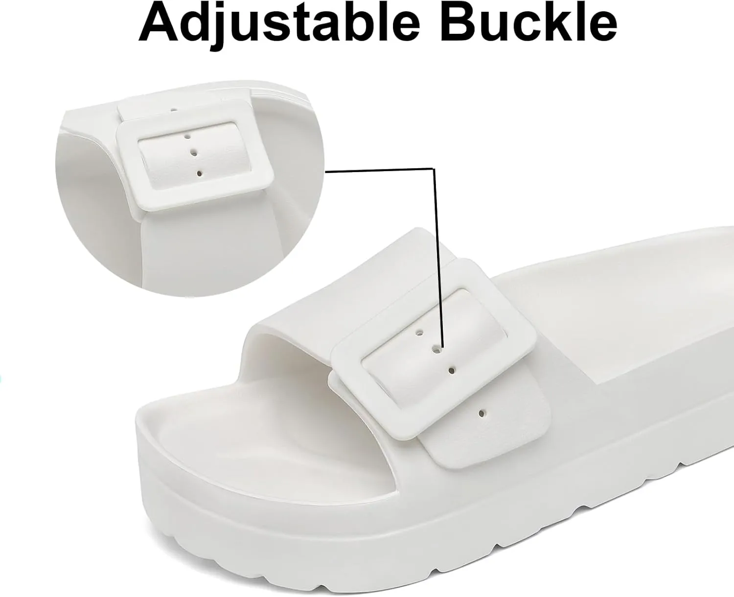 Women's Platform & Wedge Sandals with Arch Support for Woman Slides Comfort Lightweight Outdoor Slippers Ultra Cushion