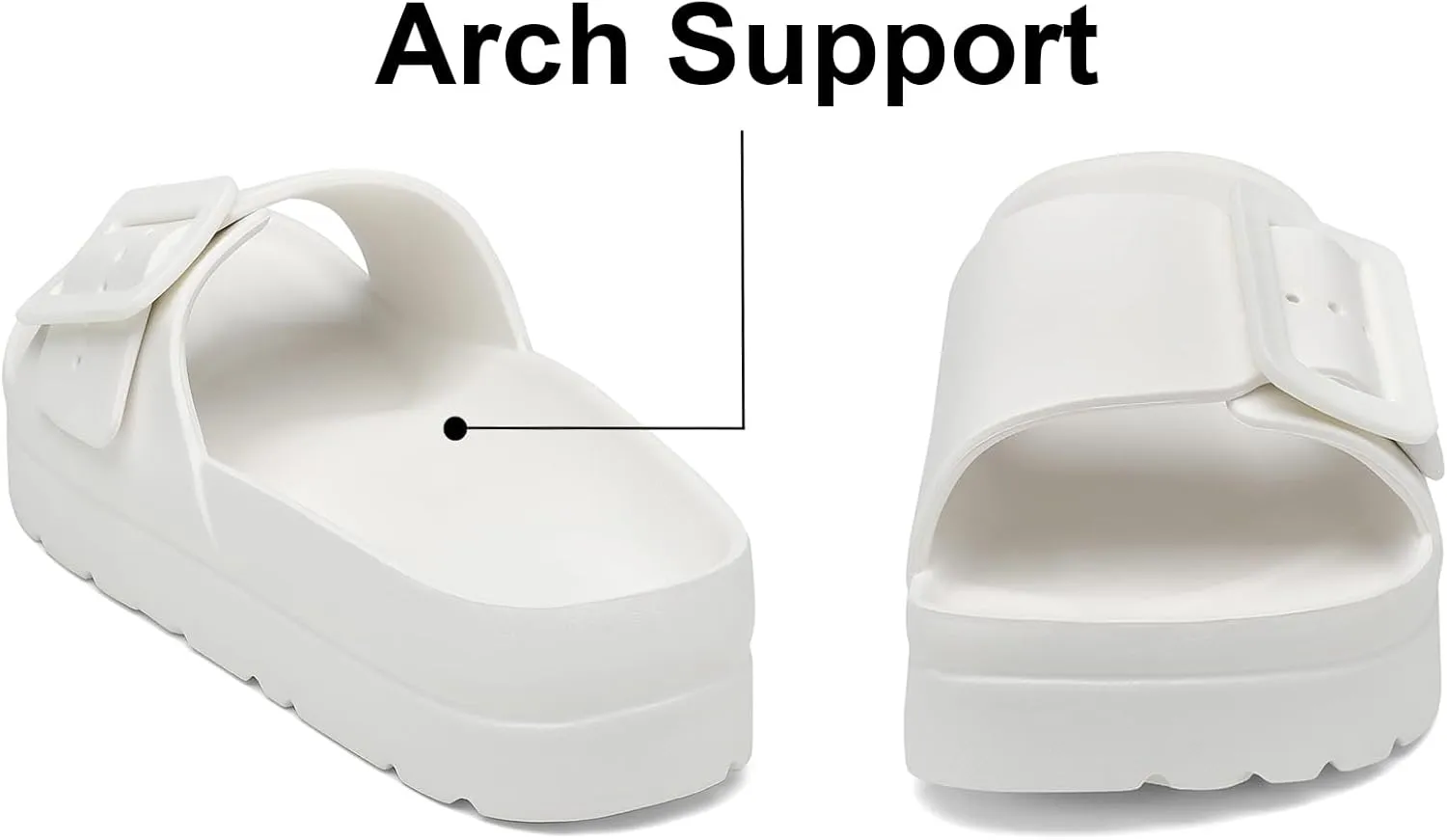 Women's Platform & Wedge Sandals with Arch Support for Woman Slides Comfort Lightweight Outdoor Slippers Ultra Cushion