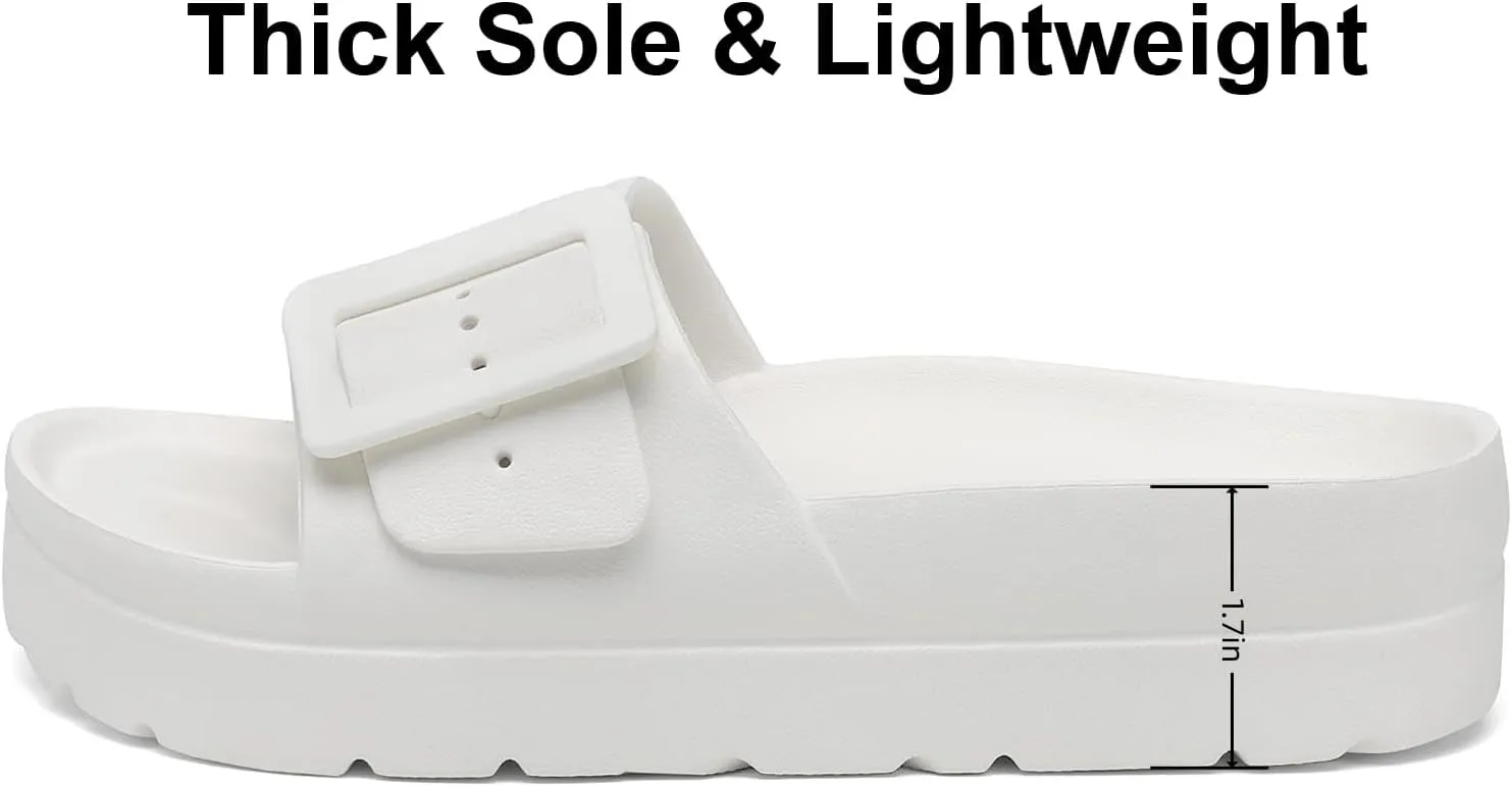 Women's Platform & Wedge Sandals with Arch Support for Woman Slides Comfort Lightweight Outdoor Slippers Ultra Cushion