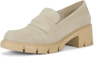 Womens Platform Loafers Chunky Heel Penny Loafer Lug Sole Slip On Round Toe Comfort Dress Work Shoes