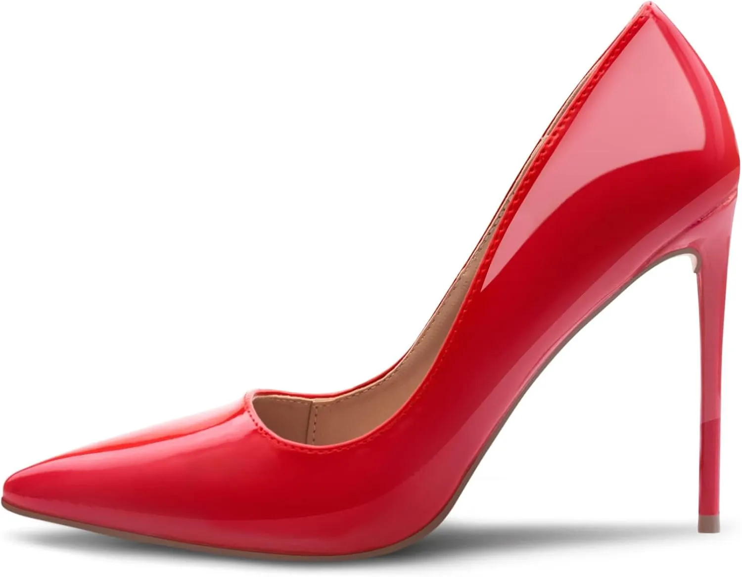 Women's Pumps Slip On High Heels with Pointed Toe 4.1 Inch Stiletto Bridal Party Dress Heels for Casual