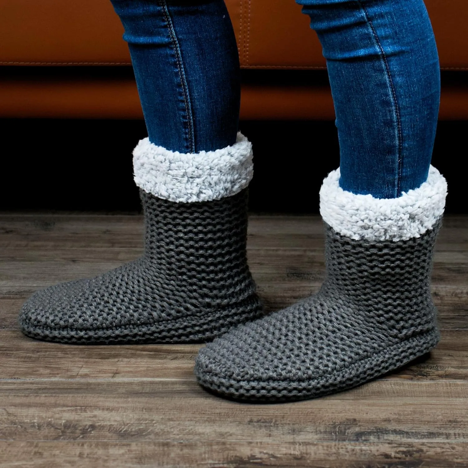 Women's Slipper Socks, Warm Fuzzy House Boots, Winter Fluffy Indoor Shoes, Cozy Christmas Gifts Unique