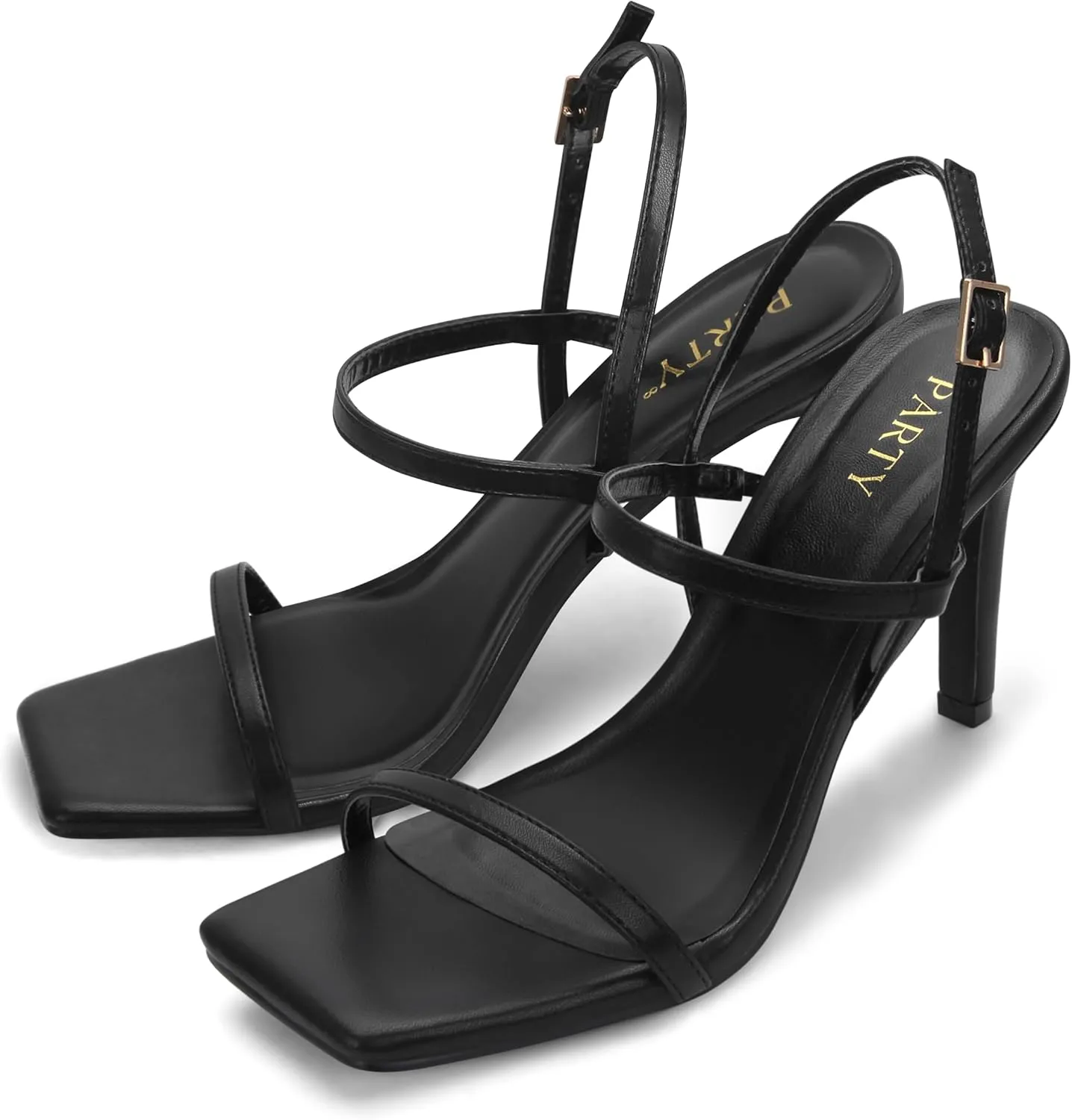Women's Strappy High Heeled Sandals Open Toe Ankle Strap heels Comfy Weddings Shoes