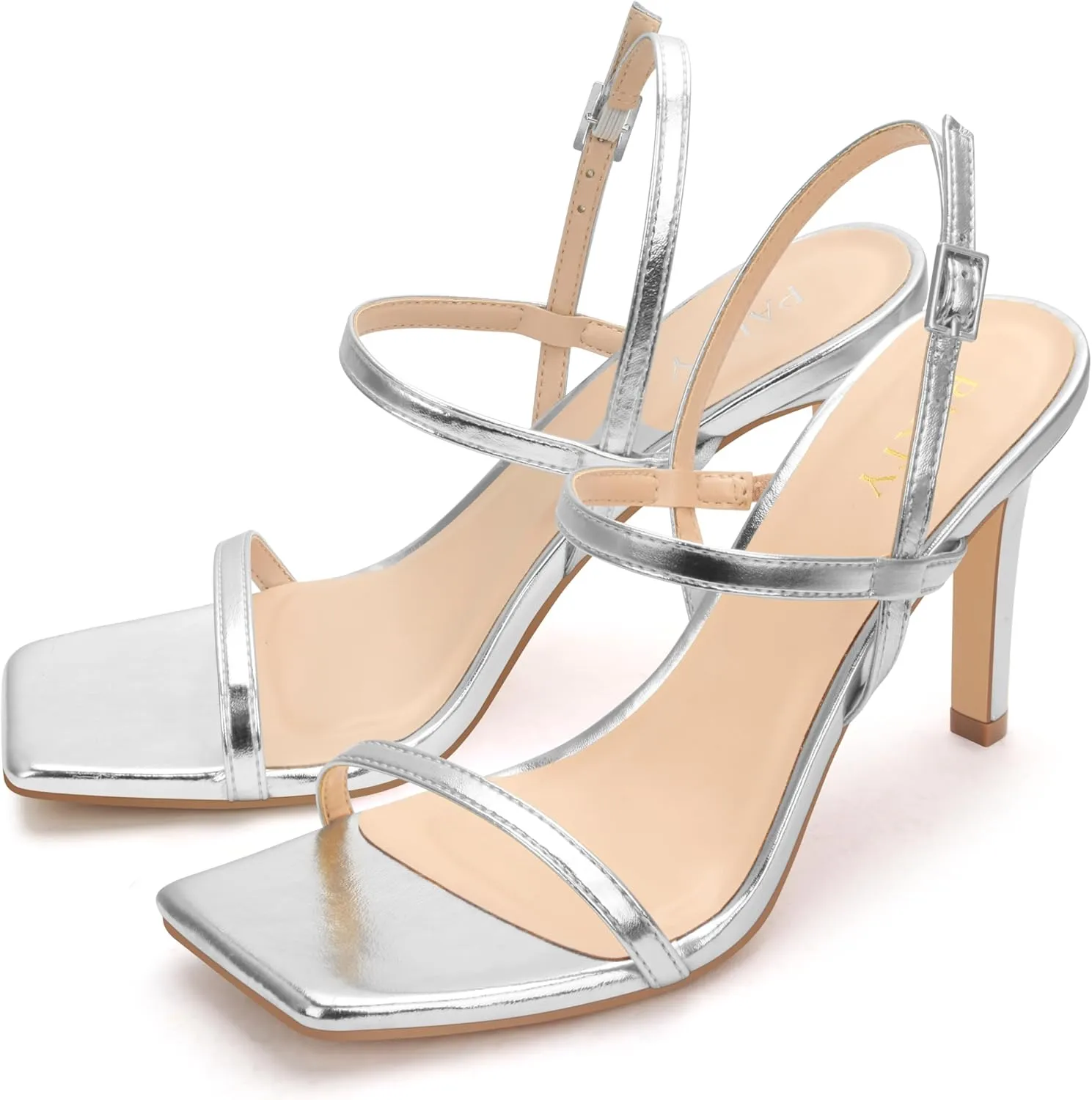 Women's Strappy High Heeled Sandals Open Toe Ankle Strap heels Comfy Weddings Shoes