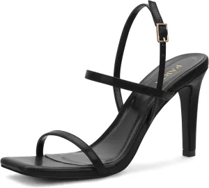 Women's Strappy High Heeled Sandals Open Toe Ankle Strap heels Comfy Weddings Shoes