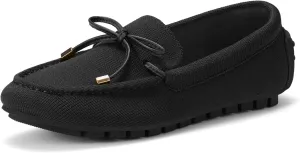 ZURIN Knitted Loafers for Women Casual Flat Shoes Slip On Loafers Comfortable Breathable Boat Shoes for Work Driving Walking